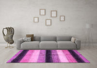 Machine Washable Abstract Purple Modern Rug, wshabs395pur