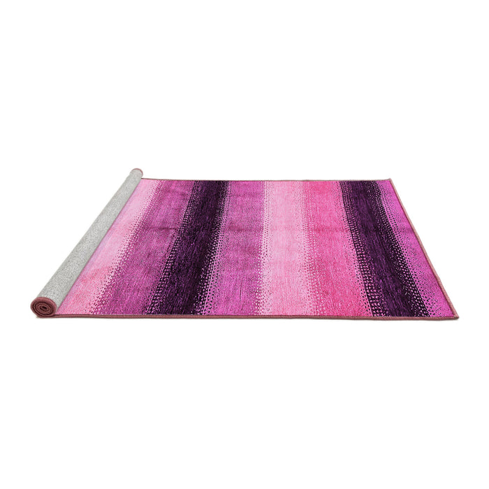 Sideview of Machine Washable Abstract Pink Modern Rug, wshabs395pnk