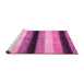 Sideview of Machine Washable Abstract Pink Modern Rug, wshabs395pnk