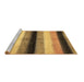 Sideview of Machine Washable Abstract Brown Modern Rug, wshabs395brn