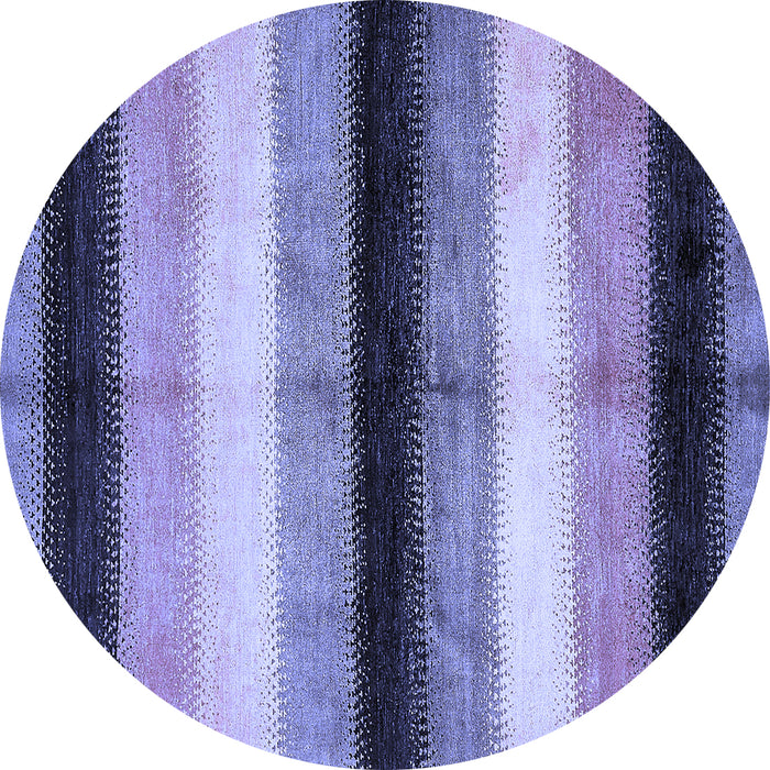 Round Abstract Blue Modern Rug, abs395blu