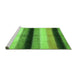 Sideview of Machine Washable Abstract Green Modern Area Rugs, wshabs395grn