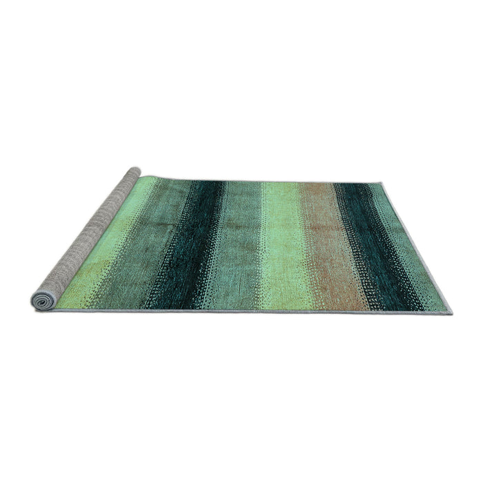 Sideview of Machine Washable Abstract Light Blue Modern Rug, wshabs395lblu