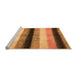 Sideview of Machine Washable Abstract Orange Modern Area Rugs, wshabs395org