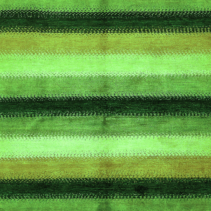 Square Abstract Green Modern Rug, abs395grn