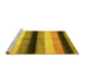 Sideview of Machine Washable Abstract Yellow Modern Rug, wshabs395yw