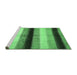 Sideview of Machine Washable Abstract Emerald Green Modern Area Rugs, wshabs395emgrn