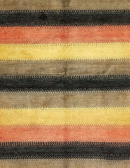 Machine Washable Abstract Yellow Rug, wshabs395