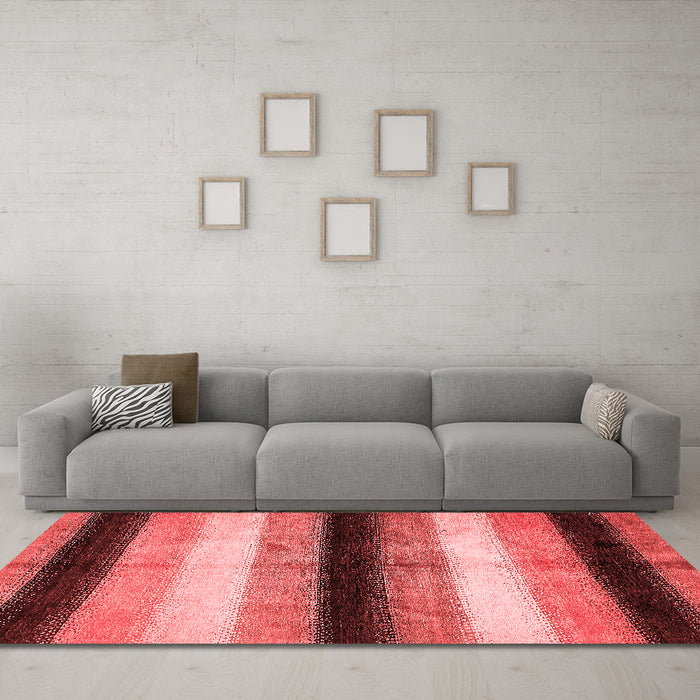 Modern Red Washable Rugs