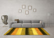 Machine Washable Abstract Yellow Modern Rug in a Living Room, wshabs395yw