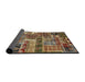 Sideview of Abstract Red Modern Rug, abs396