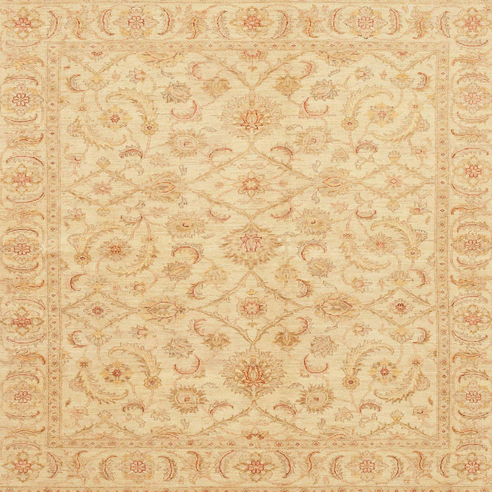Square Abstract Orange Oriental Rug, abs3960