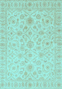 Oriental Light Blue Traditional Rug, abs3960lblu