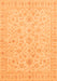 Machine Washable Oriental Orange Traditional Area Rugs, wshabs3960org