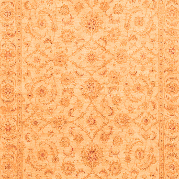 Machine Washable Oriental Orange Traditional Area Rugs, wshabs3960org