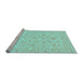 Sideview of Machine Washable Oriental Light Blue Traditional Rug, wshabs3960lblu