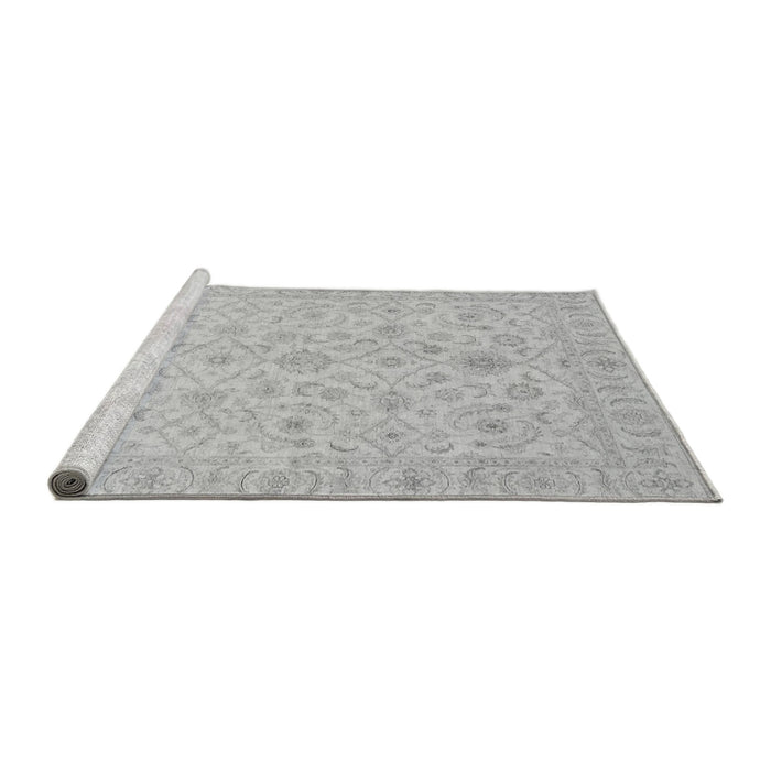 Sideview of Machine Washable Oriental Gray Traditional Rug, wshabs3960gry