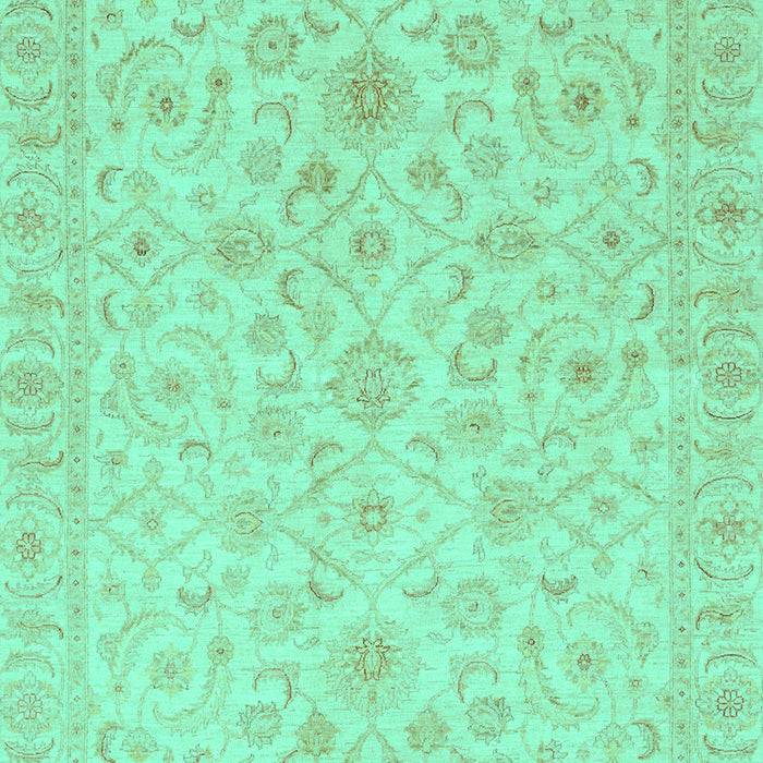 Machine Washable Oriental Turquoise Traditional Area Rugs, wshabs3960turq