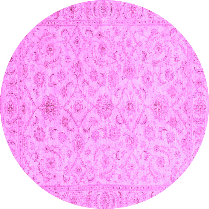 Round Oriental Purple Traditional Rug, abs3960pur
