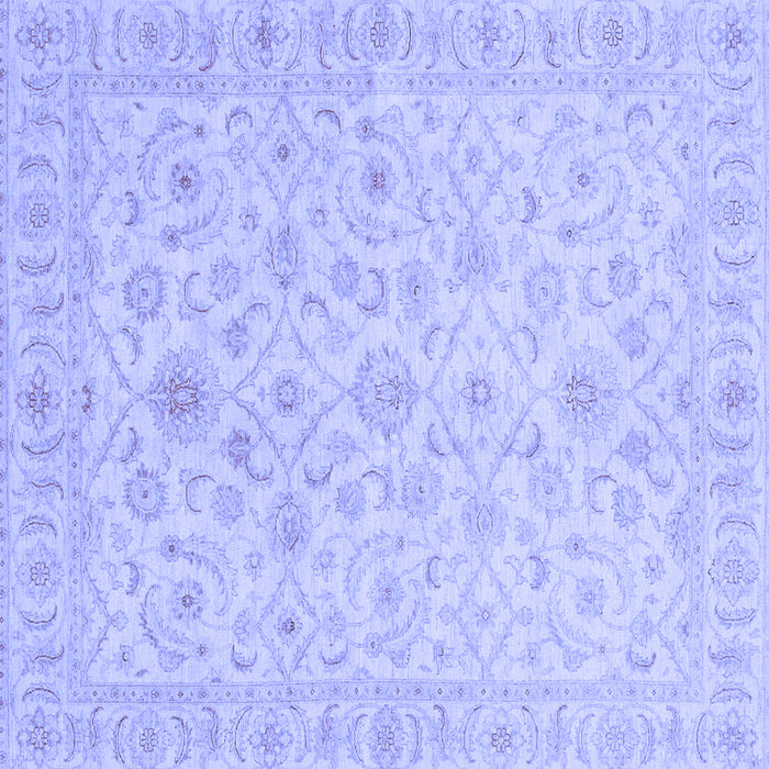 Square Machine Washable Oriental Blue Traditional Rug, wshabs3960blu