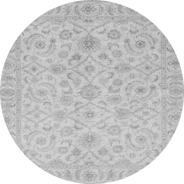 Round Oriental Gray Traditional Rug, abs3960gry