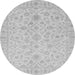 Round Oriental Gray Traditional Rug, abs3960gry