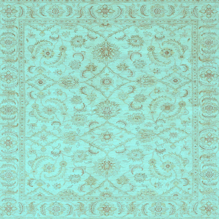 Square Oriental Light Blue Traditional Rug, abs3960lblu