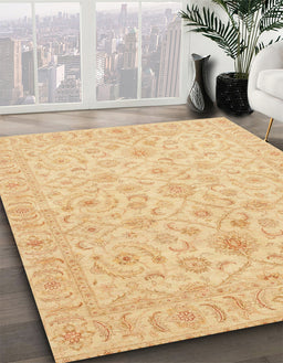 Machine Washable Abstract Orange Rug in a Family Room, wshabs3960