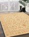 Machine Washable Abstract Orange Rug in a Family Room, wshabs3960