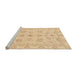 Sideview of Machine Washable Abstract Yellow Rug, wshabs3961