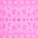 Square Oriental Pink Traditional Rug, abs3961pnk