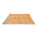 Sideview of Machine Washable Oriental Orange Traditional Area Rugs, wshabs3961org