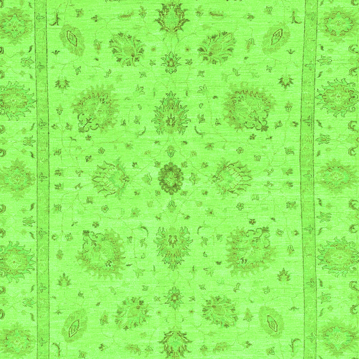 Machine Washable Oriental Green Traditional Area Rugs, wshabs3961grn
