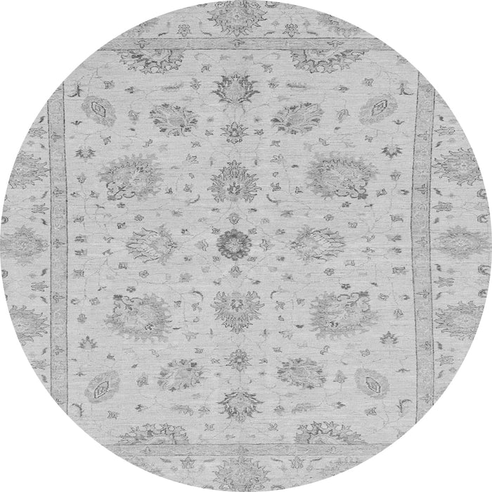 Round Oriental Gray Traditional Rug, abs3961gry
