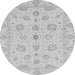 Round Oriental Gray Traditional Rug, abs3961gry