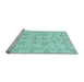 Sideview of Machine Washable Oriental Light Blue Traditional Rug, wshabs3961lblu