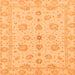 Square Machine Washable Oriental Orange Traditional Area Rugs, wshabs3961org