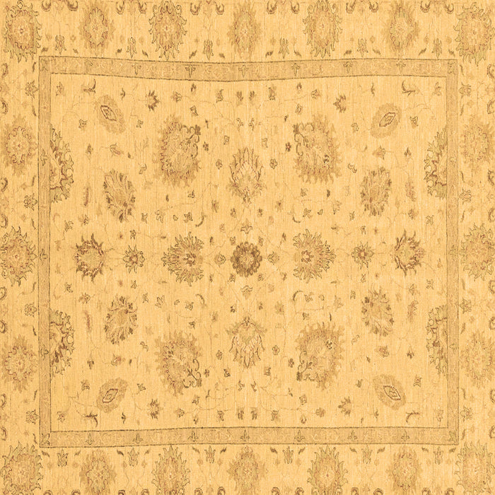 Square Machine Washable Oriental Brown Traditional Rug, wshabs3961brn