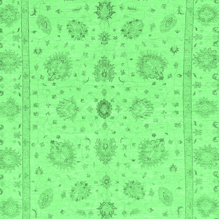 Machine Washable Oriental Emerald Green Traditional Area Rugs, wshabs3961emgrn