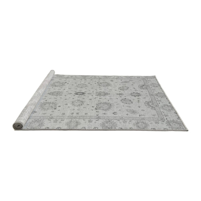 Sideview of Machine Washable Oriental Gray Traditional Rug, wshabs3961gry