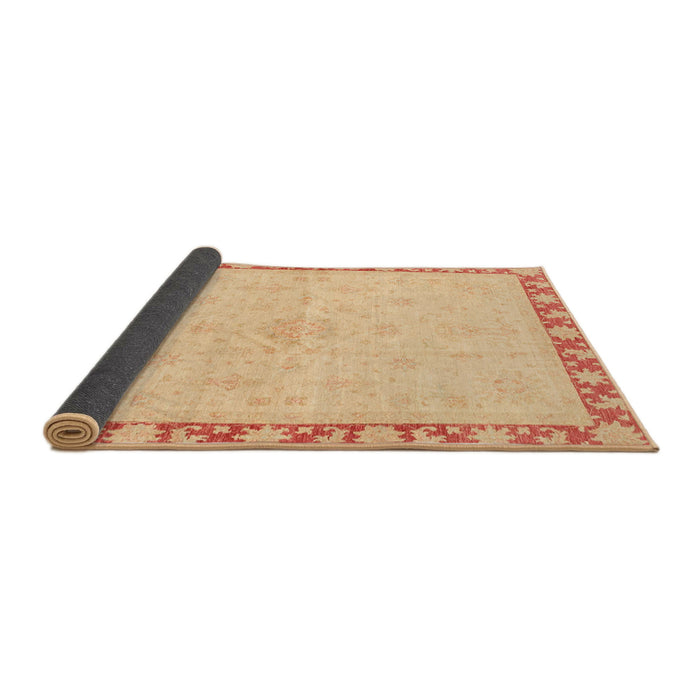 Sideview of Abstract Yellow Oriental Rug, abs3962