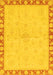 Machine Washable Oriental Yellow Traditional Rug, wshabs3962yw