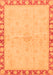 Machine Washable Oriental Orange Traditional Area Rugs, wshabs3962org