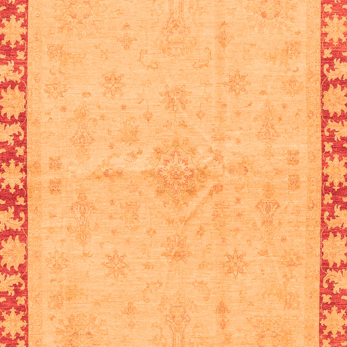 Machine Washable Oriental Orange Traditional Area Rugs, wshabs3962org