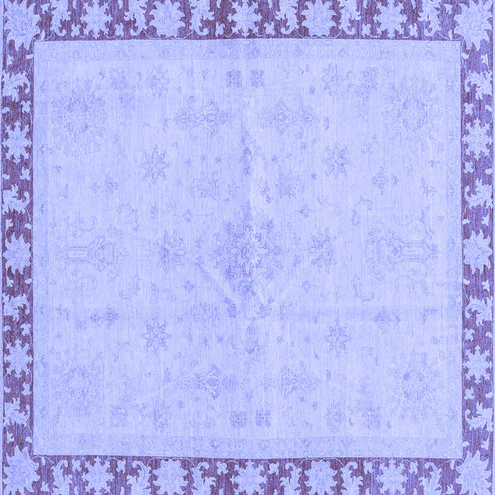 Square Oriental Blue Traditional Rug, abs3962blu