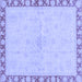 Square Oriental Blue Traditional Rug, abs3962blu