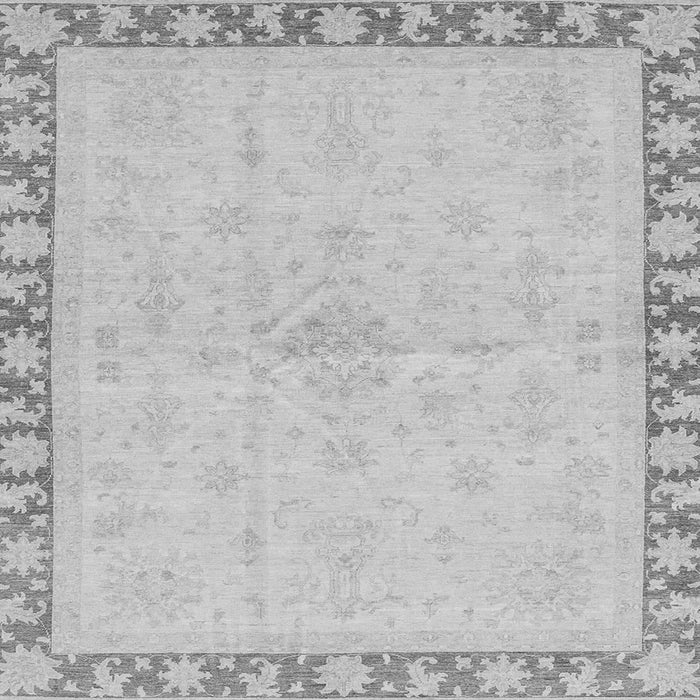 Square Oriental Gray Traditional Rug, abs3962gry