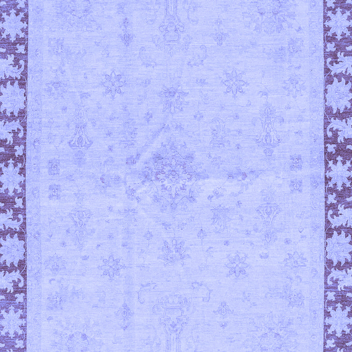 Machine Washable Oriental Blue Traditional Rug, wshabs3962blu