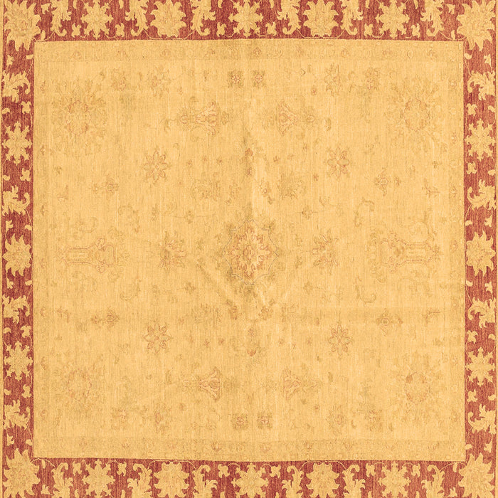 Square Machine Washable Oriental Brown Traditional Rug, wshabs3962brn