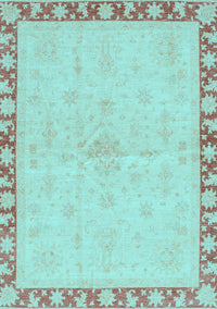 Oriental Light Blue Traditional Rug, abs3962lblu